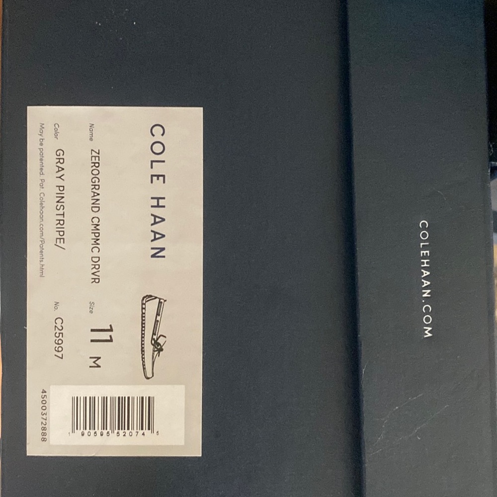 COLE HAAN ZEROGRAND CMPMC DRIVER 11m GREY PINSTRIPE